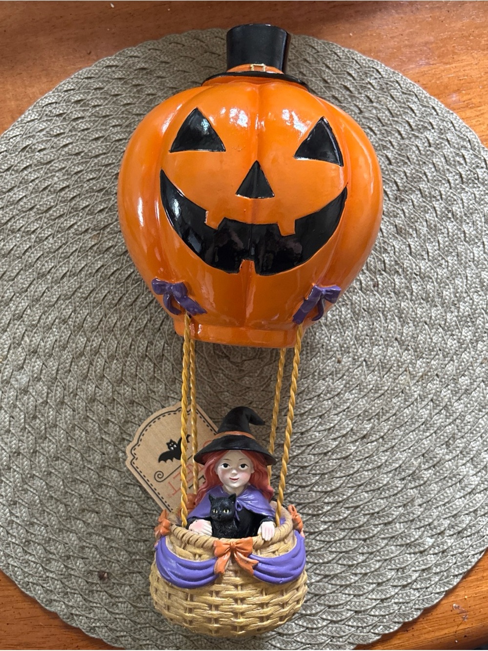 Halloween Pumpkin Hot Air Balloon Hanging Decoration - Sweet Street NWTS